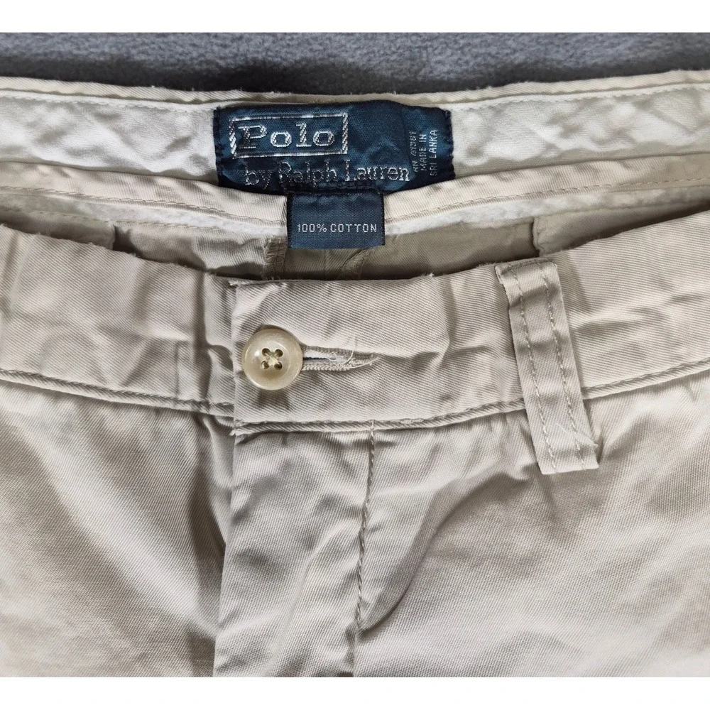 Polo Ralph Lauren Mens Tan Khaki Chino Pants 100% Cotton Size 33/30 - Picture 3 of 8